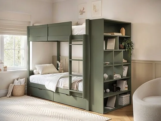 Flair Ruby wooden bunk bed with storage