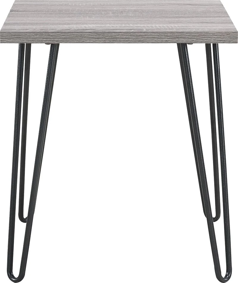 Dorel Owen End Side Table Rustic Oak Look