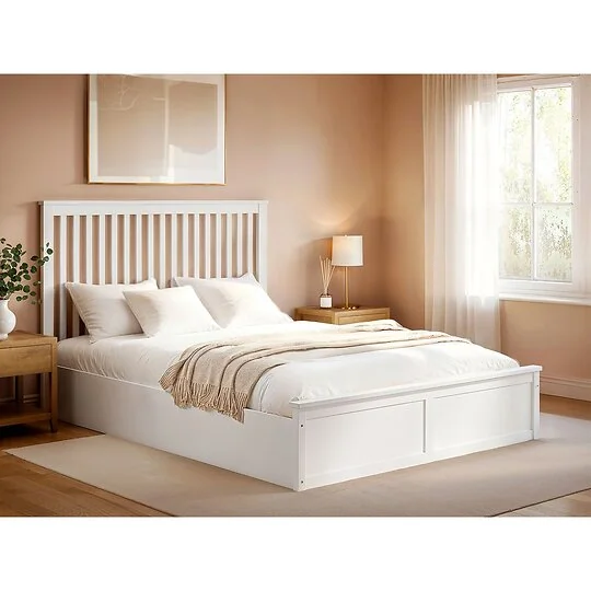 Flair Airedale Wooden Ottoman White