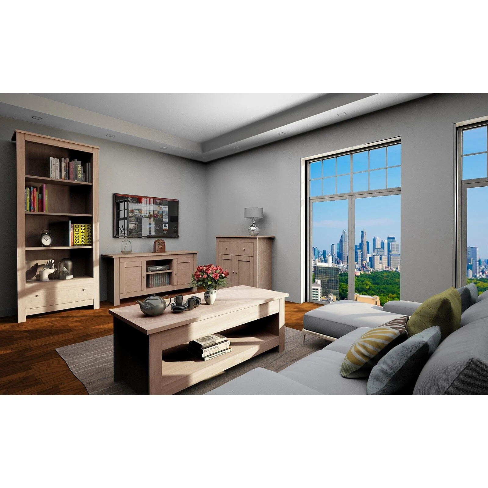 Dorel LOFT24 Emerald 2 Door TV Stand view 3