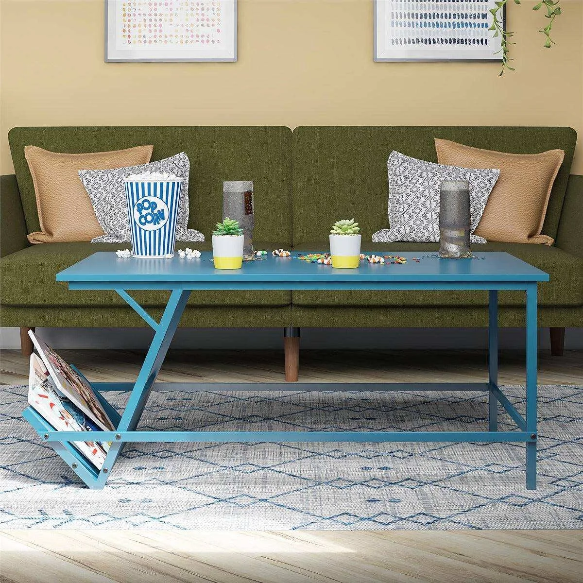 Novogratz Regal Coffee Table Blue view 2