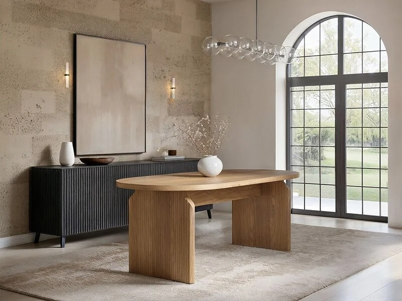 SOLACE+CO Varm oval dining table with Aiko chairs - view 4