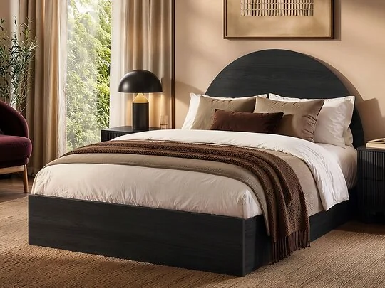 Flair Allison Ottoman Bed with Curved Headboard
