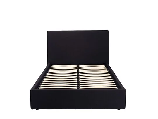 Low profile fabric bed with underbed storage