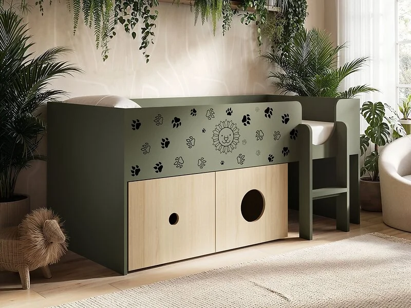 Flair Zaiden safari mid sleeper with toy box storage - view 4