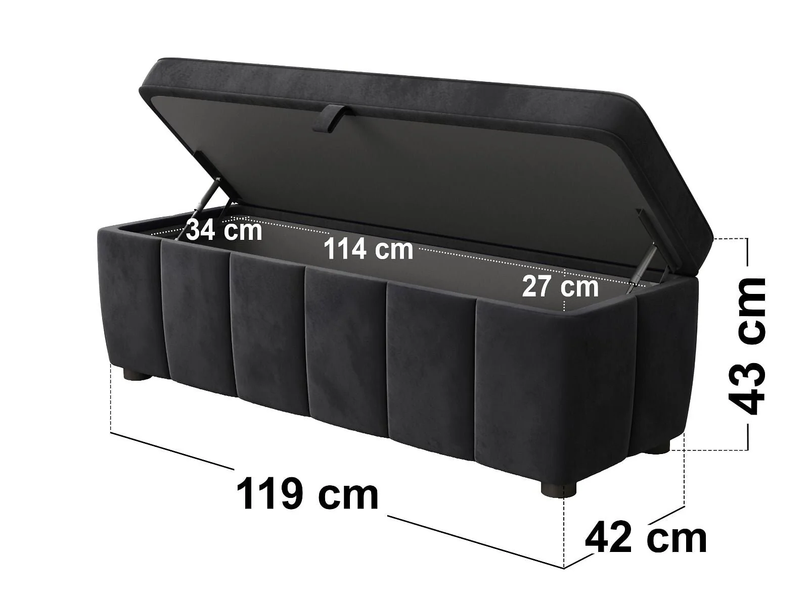 SOLACE+CO Emilie ottoman blanket box - view 7