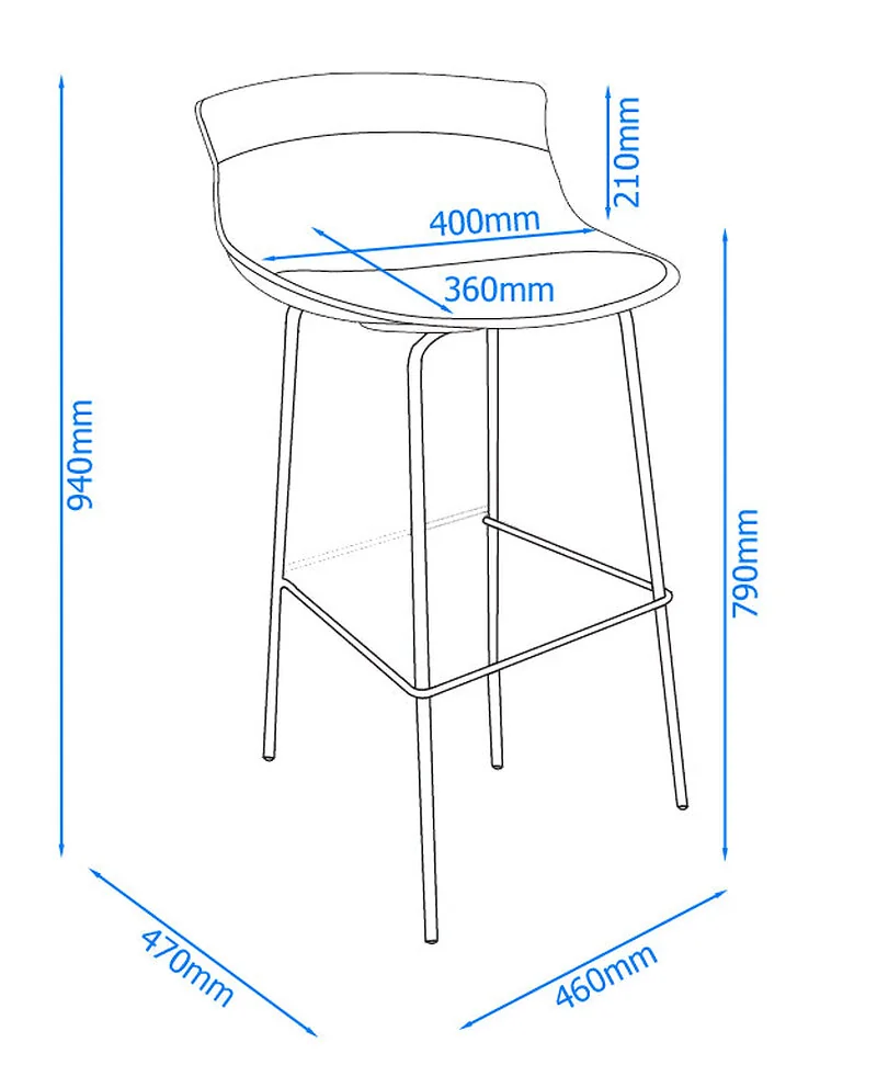 Dorel Helena Bar Stool White
