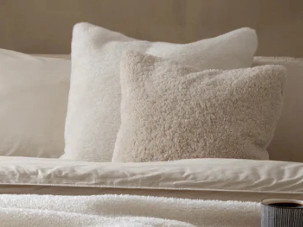 Yard Olann Faux Shearling Cushion in Natural