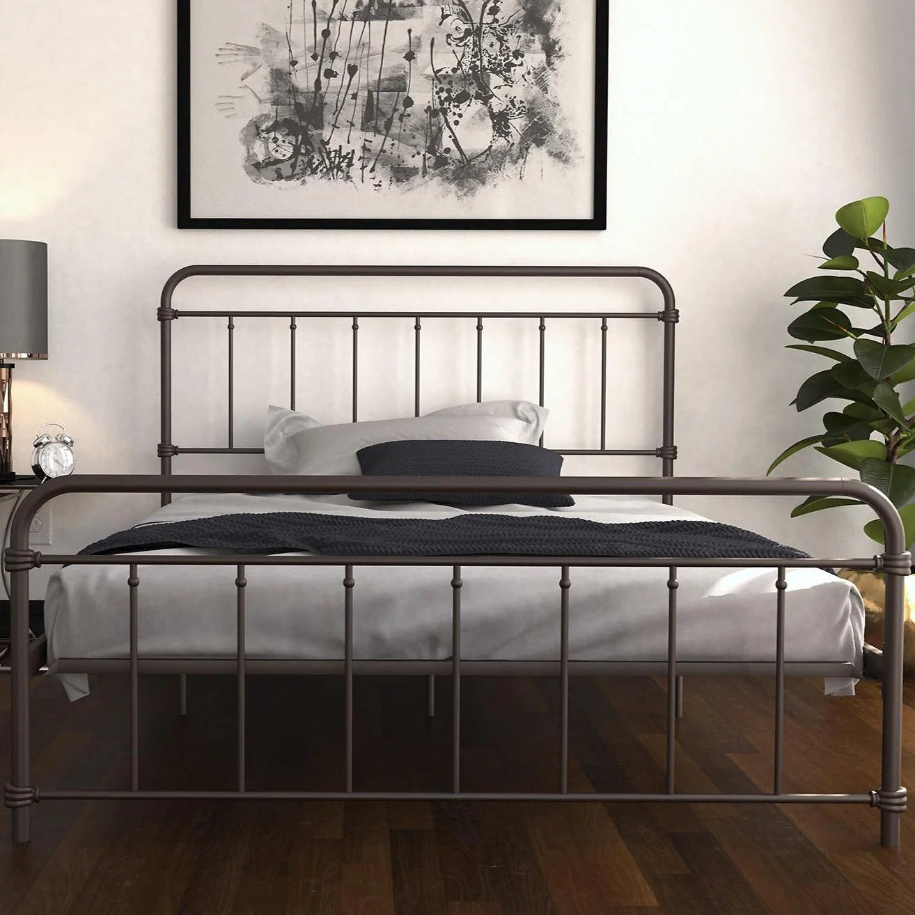 Dorel Wallace Metal Bed Double Bronze