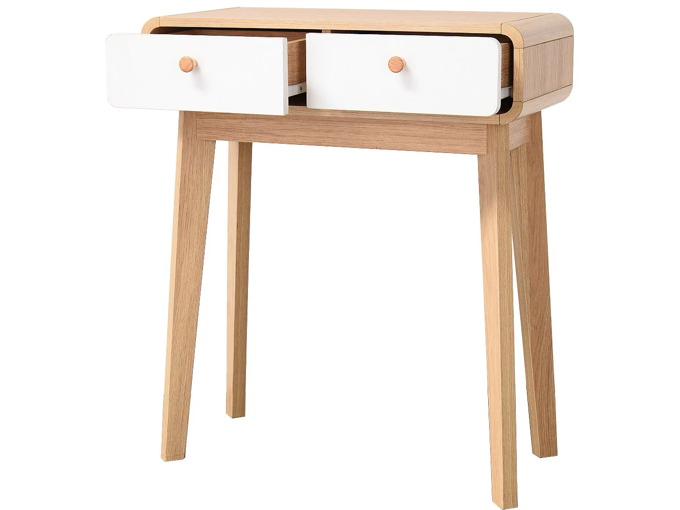 Dorel Cassie Console Table OakWhite view 3