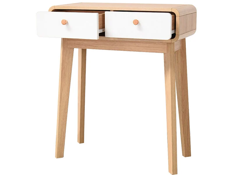 Dorel Cassie Console Table OakWhite view 3