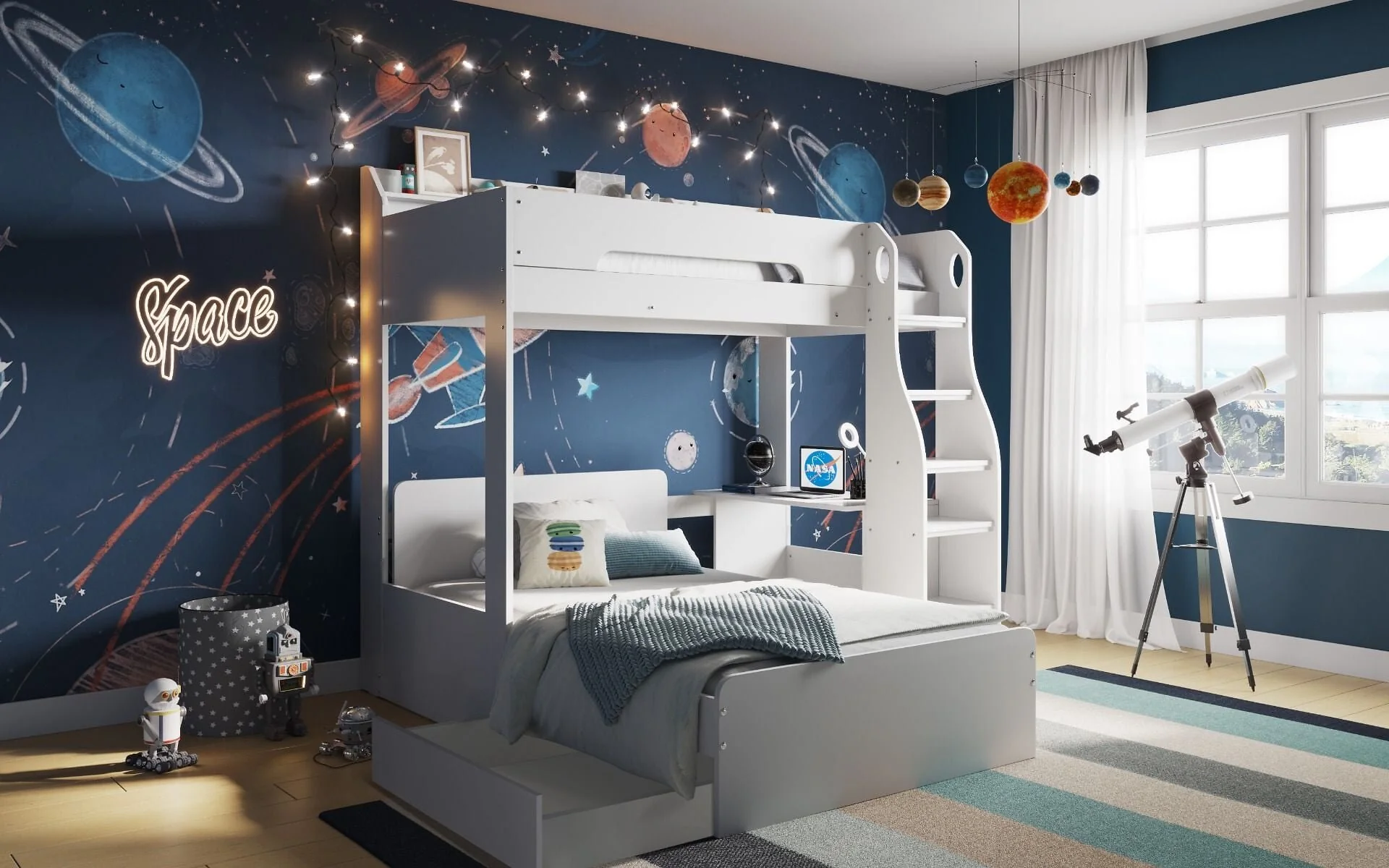 Flair Cosmic L shaped triple bunk bed - view 2