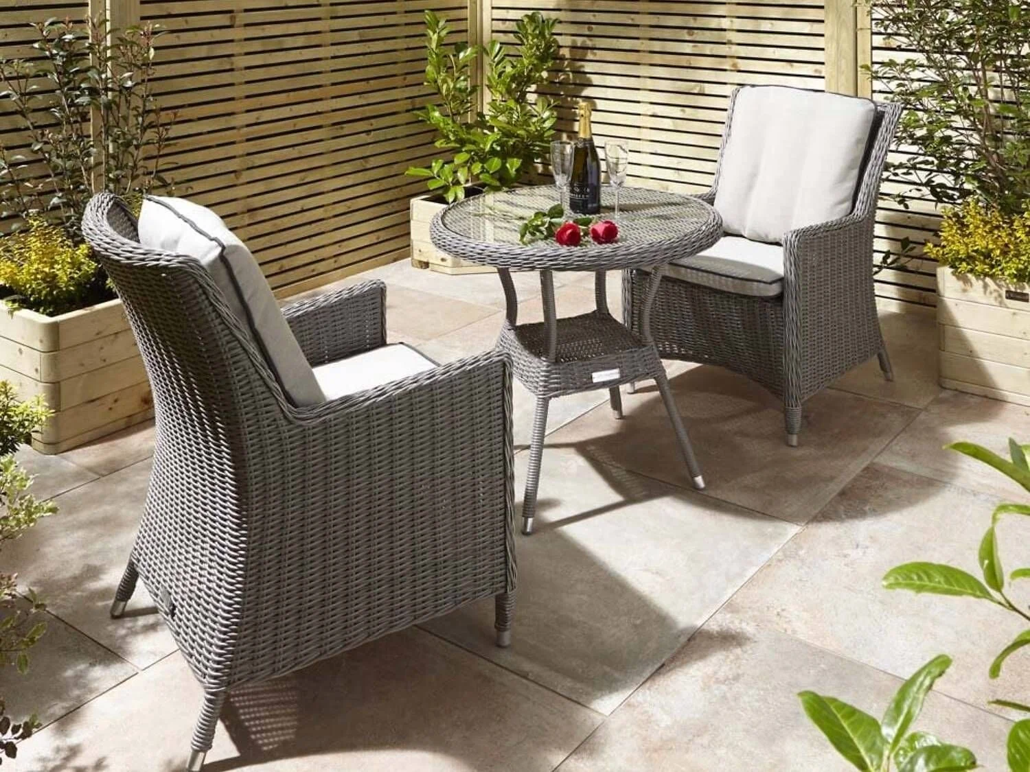 Rowlinson Prestbury Bistro Set Natural Stone – view 7