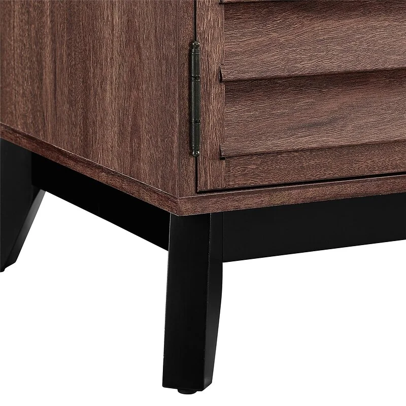 Dorel Vaughn Wine Cabinet with 2 Drawers and 2 Doors in Grey Oak