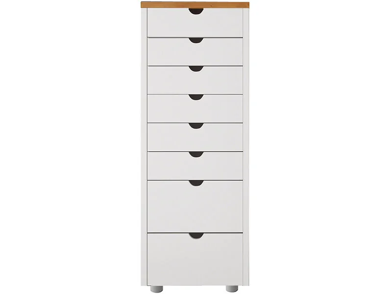 Dorel Gava Chest 8DR WhiteSt view 3