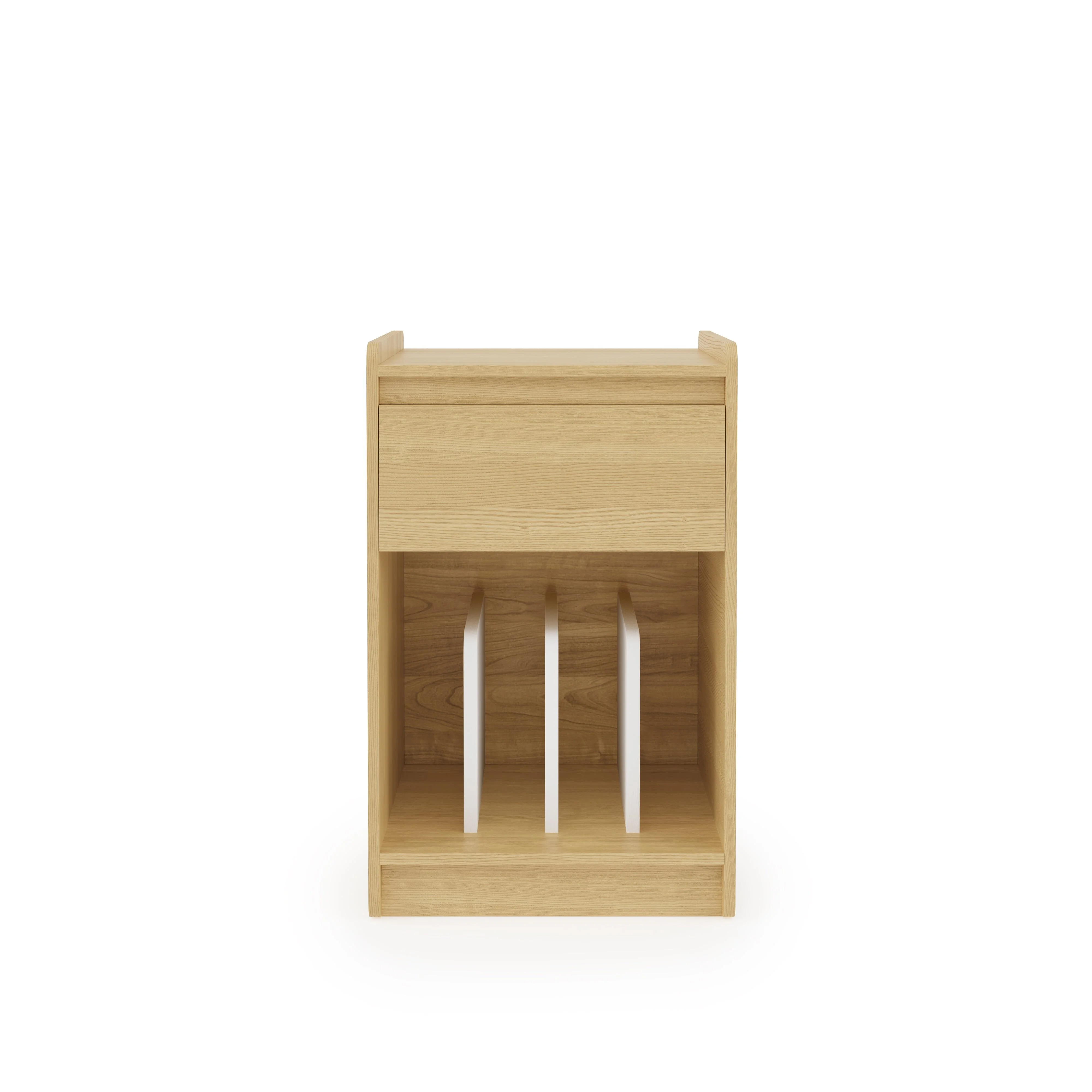 Dorel Oslo Turntable Stand in Light Oak view 2