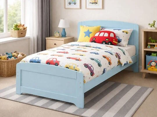 Friendship Mill Rainbow Wooden Single Bed Frame for Kids