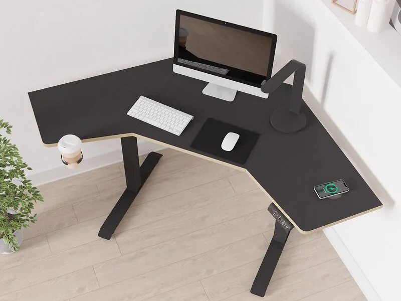 Koble Gino Height Adjustable Corner Desk With Wireless Charging – view 19
