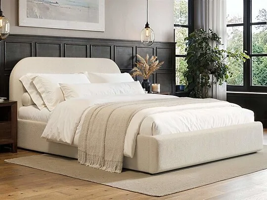 Flair Alba ottoman bed in cream boucle