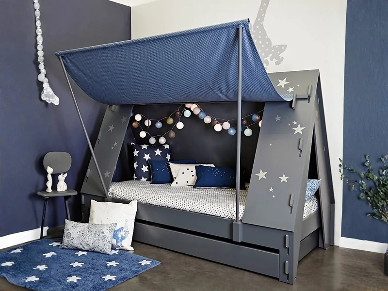 Mathy by Bols Tent Single Cabin Bed with Trundle Drawer