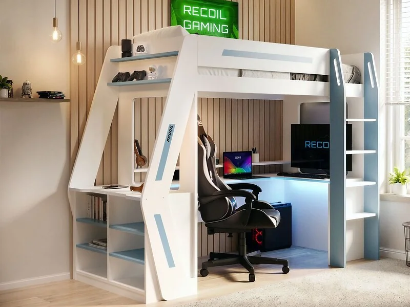 Recoil Alister gaming high sleeper with desk