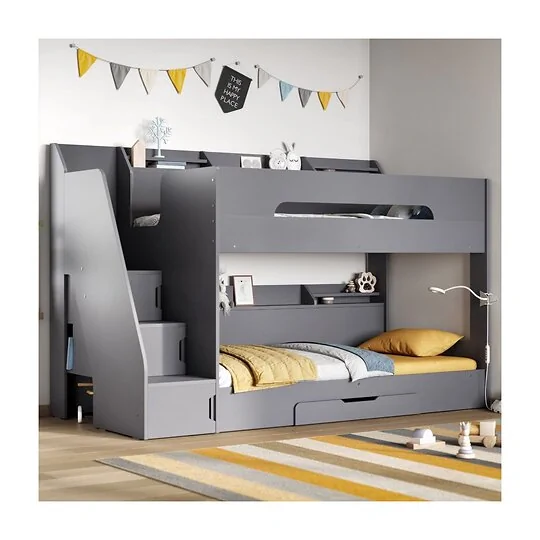 Flair Slick staircase bunk bed in grey