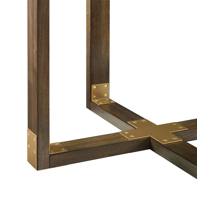 Dorel Bronx Dining Table Oak Brass One Size view 3