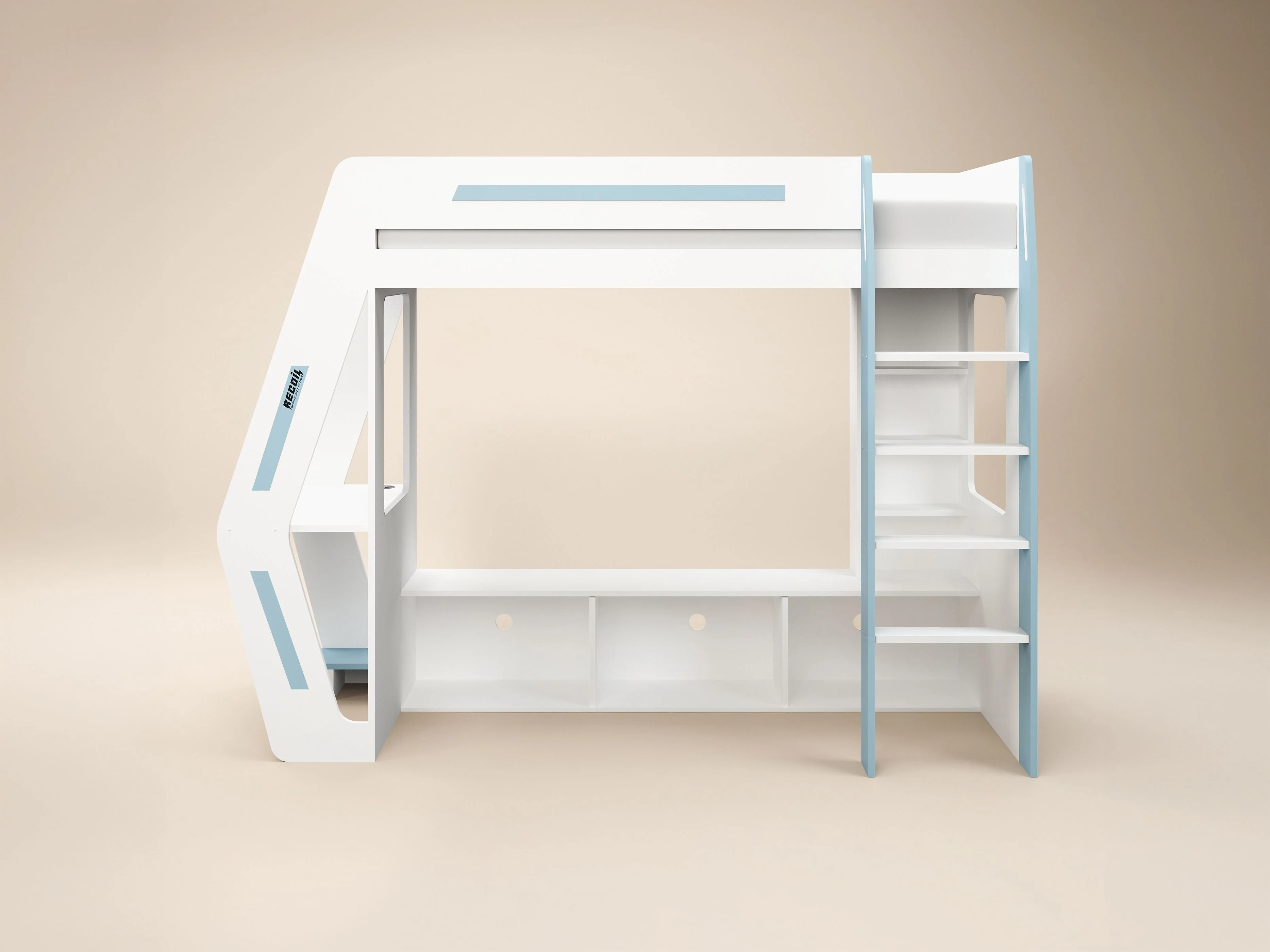 Recoil Alister gaming high sleeper with TV stand - view 4