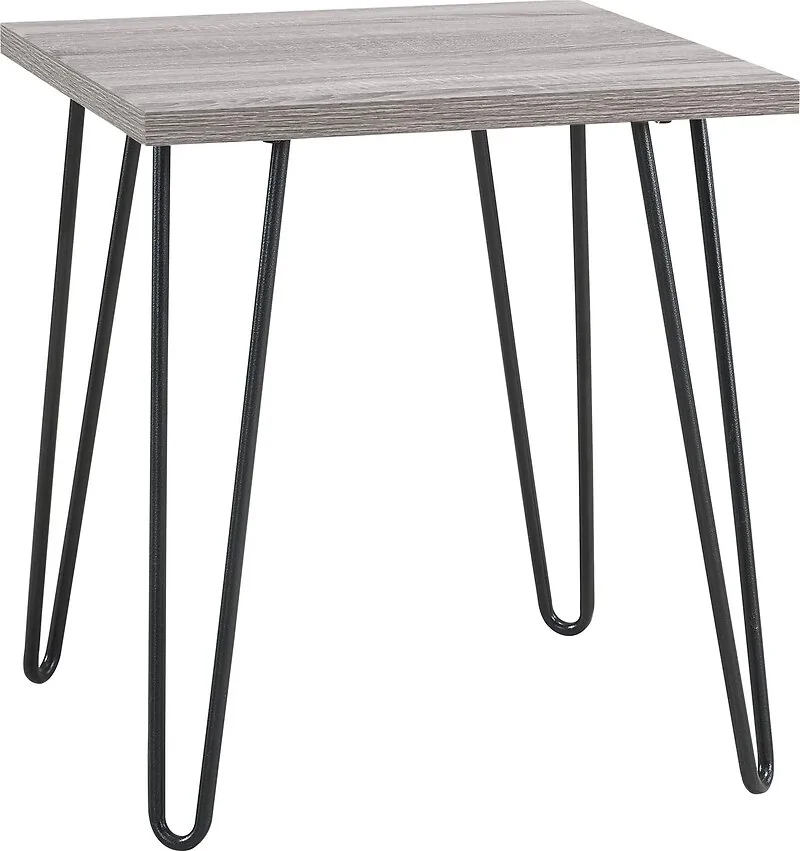 Dorel Owen End Side Table Rustic Oak Look