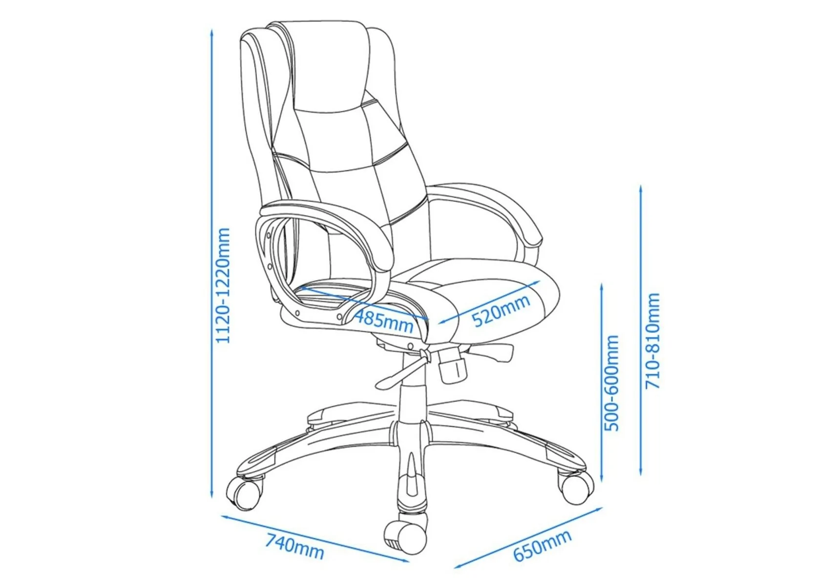 Alphason Northland High Back Leather Office Chair