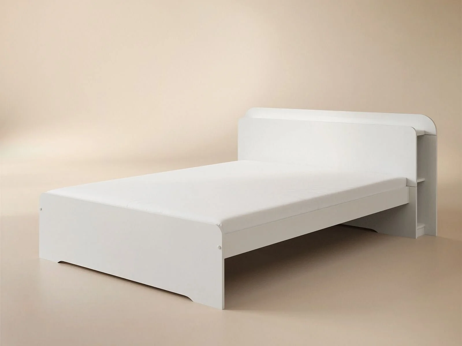 Noomi Evie Wooden Bookcase Bed with Headboard Shelves – view 8