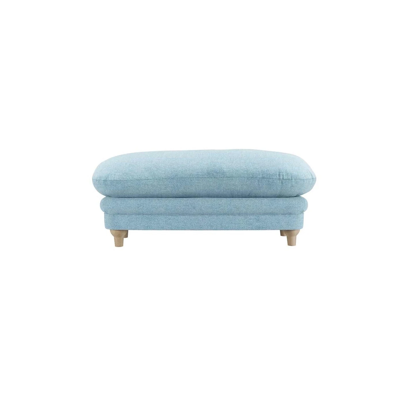 LPD Plumpton Footstool Duck Egg Blue Weave image 2