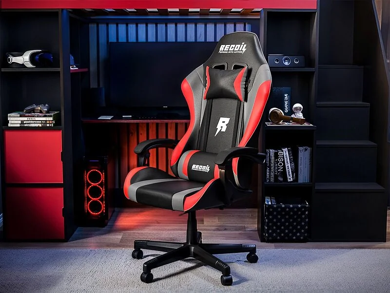 Recoil Vortex black PU leather gaming chair - view 3