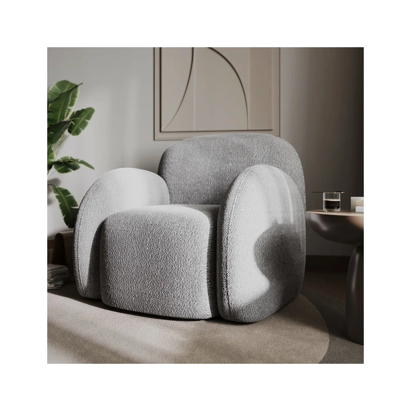 Flair Nina Boucle Teddy Accent Chair image 2