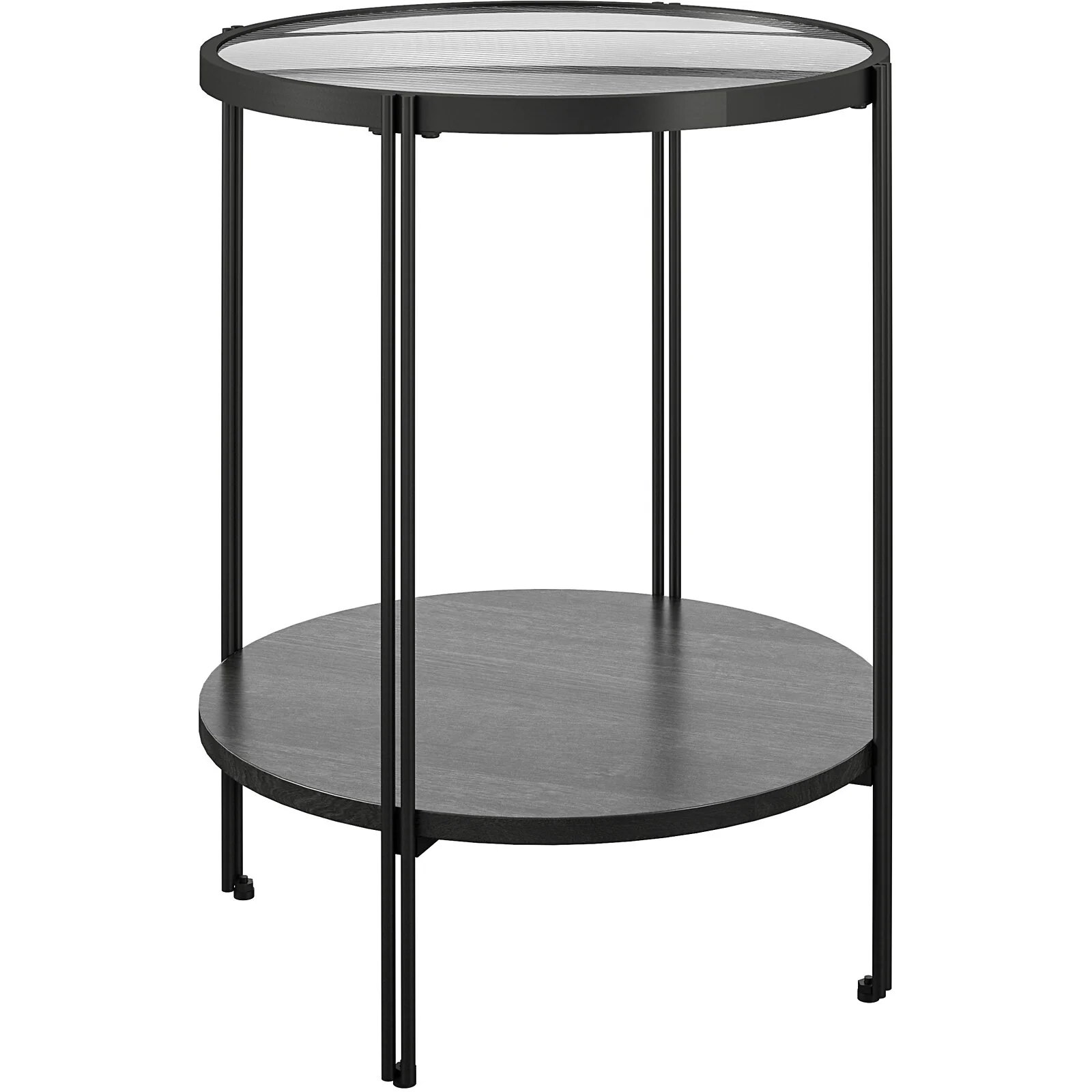 Dorel Wainwright Round End Table Black Oak