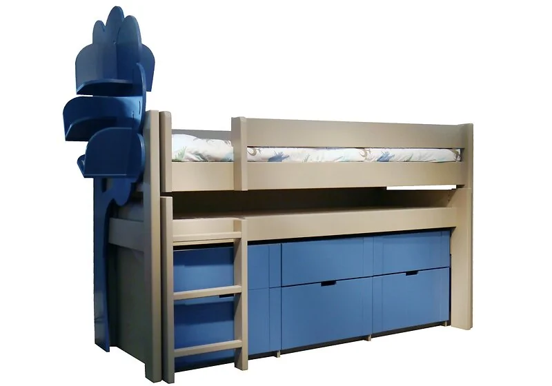 Mathy By Bols solid pine mid sleeper in a painted finish