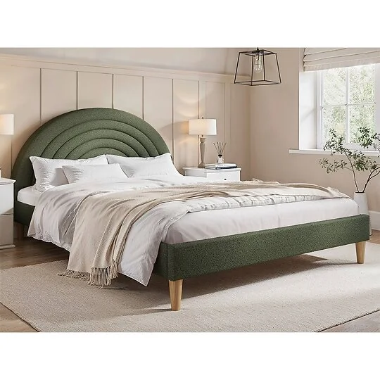 Flair Ava Boucle Double Bed Pink