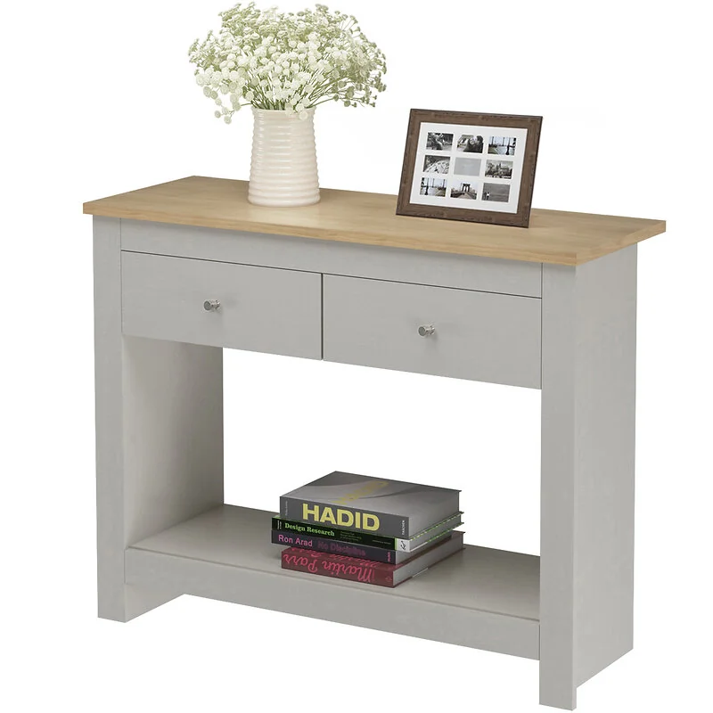 Dorel Emerald Console Table Grey Oak Look view 5