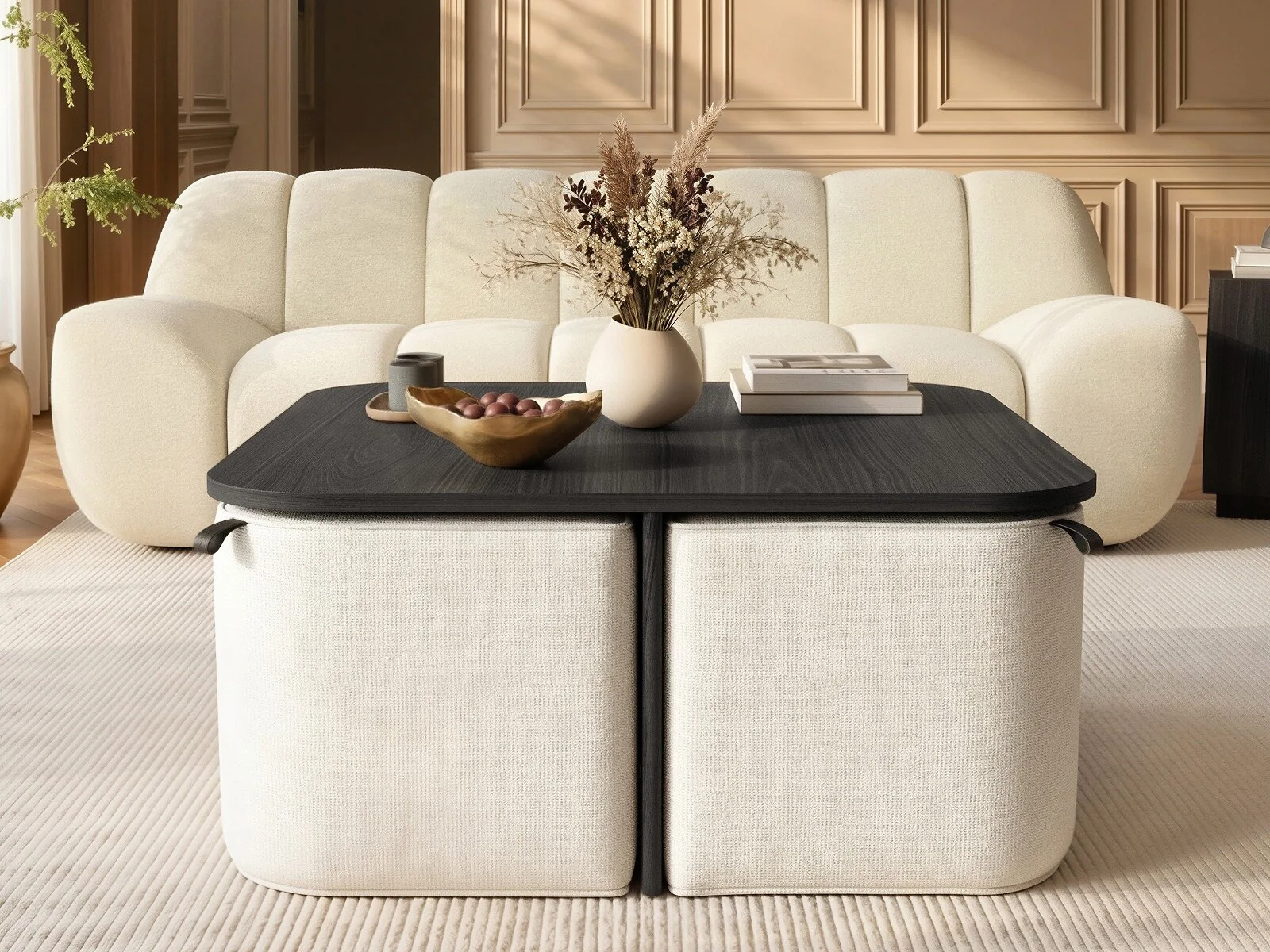 SOLACE+CO Leto Square Coffee Table & Seating Set – view 2