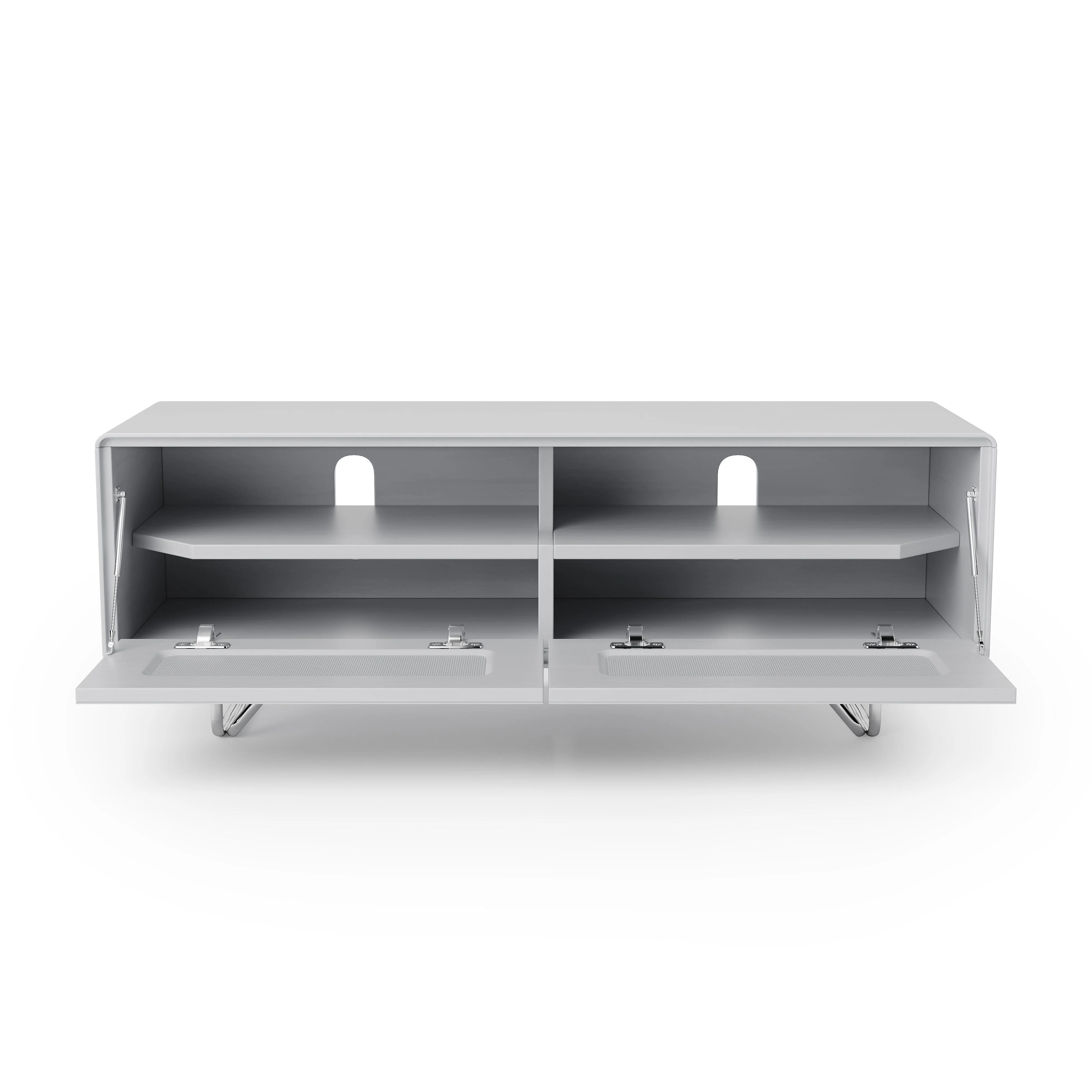 Dorel Apollo TV Stand with Doors in White view 4