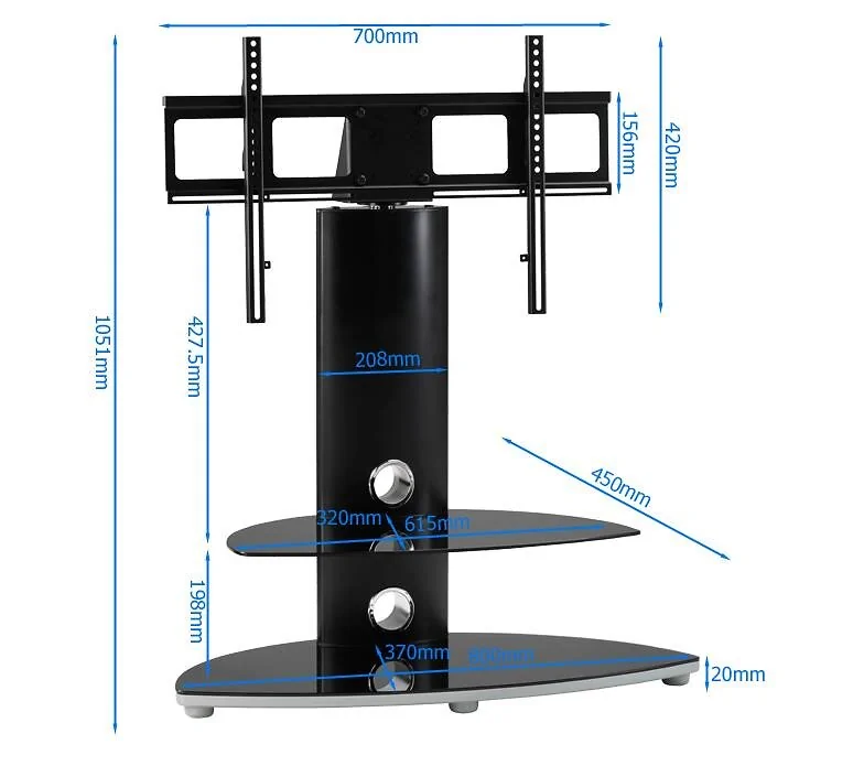 Alphason Osmium Bracketed Stand 800 Wide view 5