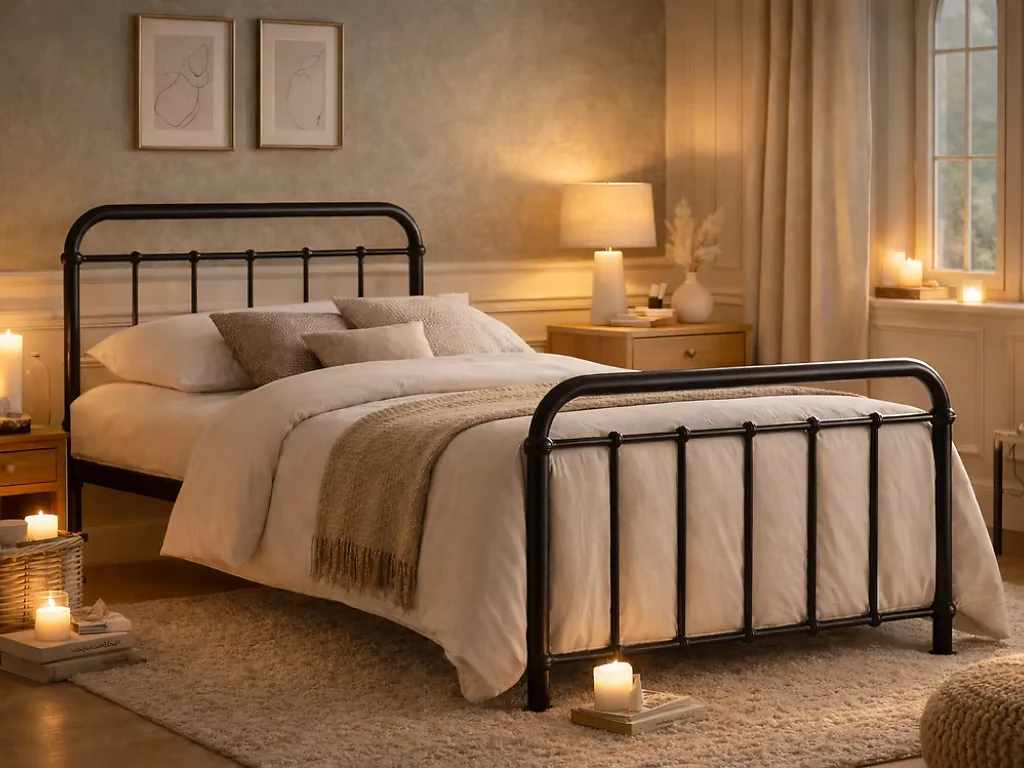 Affordable metal bed frame in UK standard sizes