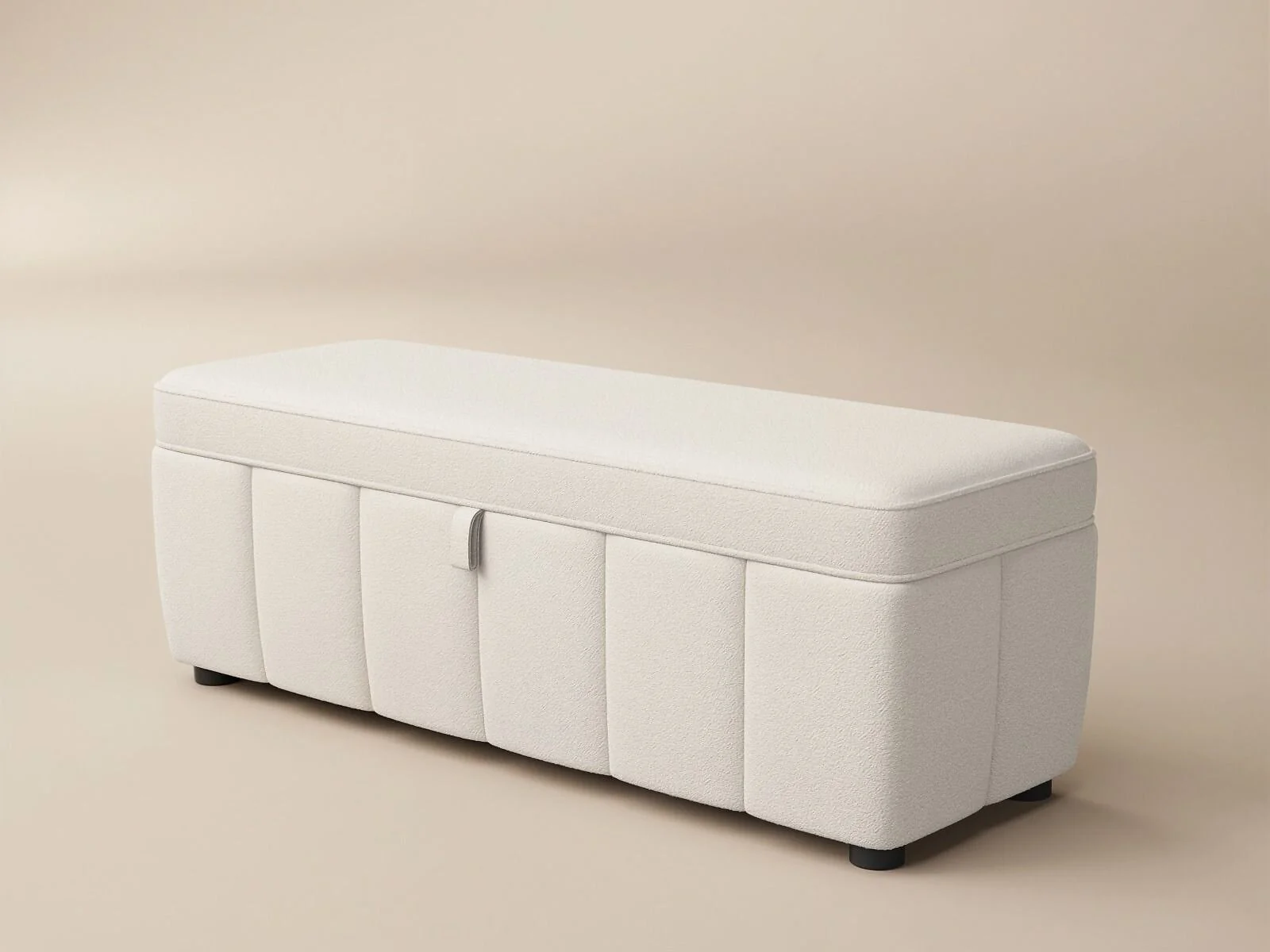 SOLACE+CO Emilie cream boucle blanket box - view 10