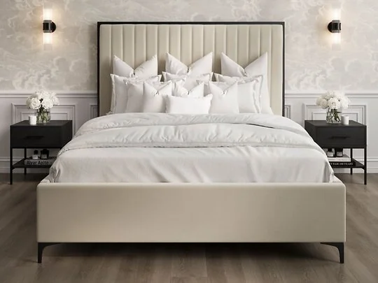 LPD Berkeley upholstered velvet bed frame