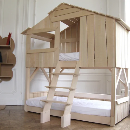 Mathy by Bols Wooden Treehouse Bunk Bed Natural