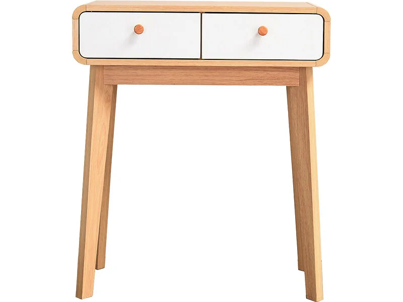 Dorel Cassie Console Table OakWhite view 2