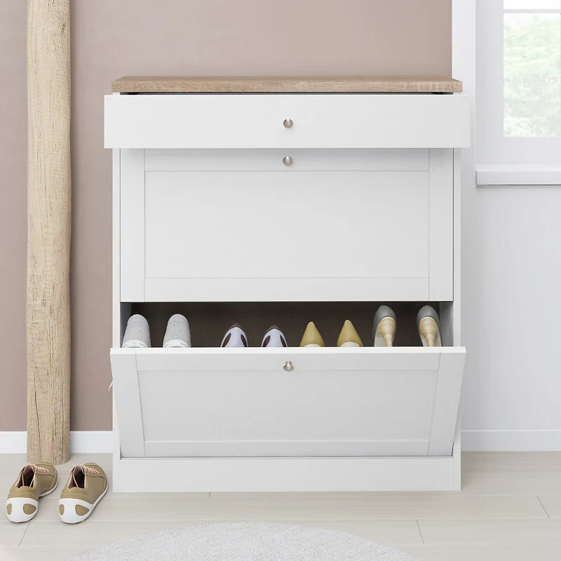 Dorel Heide Shoe Chest 2Fl1Dr Wsoak view 6