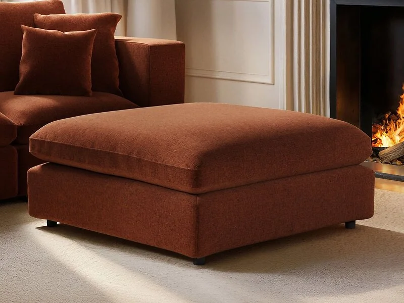 SOLACE+CO Asher 3 seater sofa in burnt orange chenille - view 8