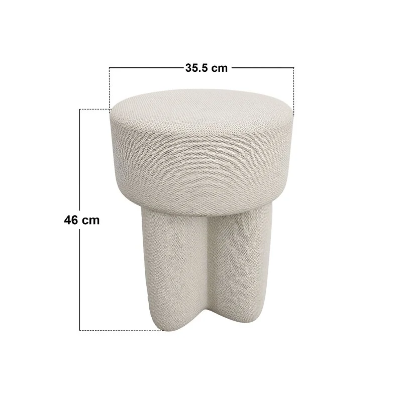 SOLACE+CO Astrid wave chenille pouffe footstool - view 10