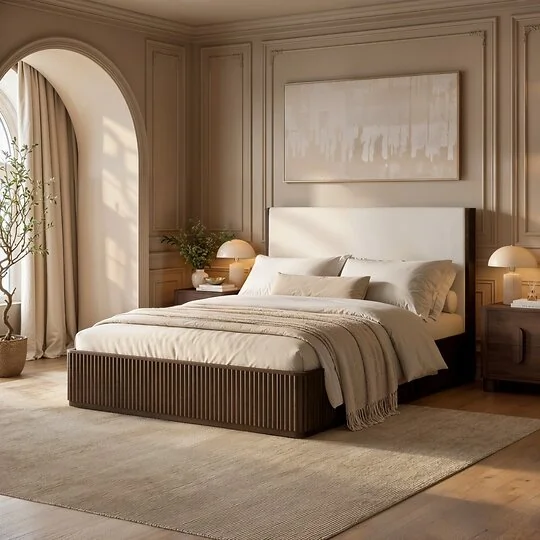 SOLACE+CO Reme Fluted Ottoman Bed